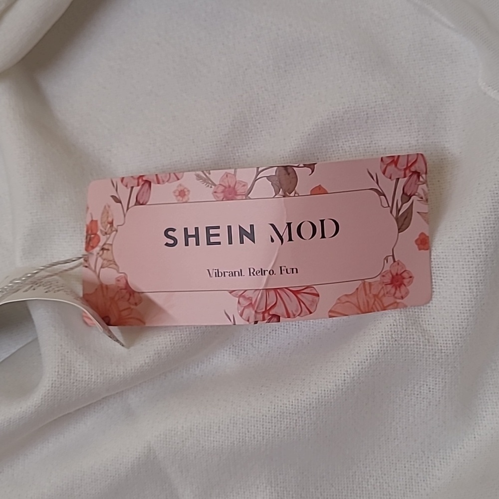 SHEIN White One-Shoulder Dress zise 1XL NEW - Picture 2 of 16